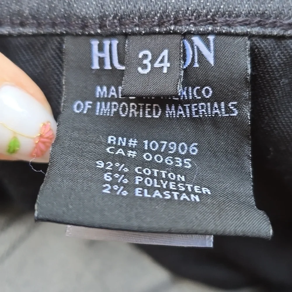 Hudson Blake Slim Straight Gray Jeans 34